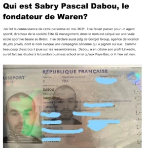 Extrait du site que Xavier Rossey a consacré à Sabry Pascal Dabou