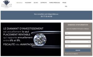 Capture d'écran du site de Vendôme Tradition à l'époque où celui-ci affichait du contenu.