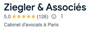 Au moment de nos recherches, le cabinet présentait 126 avis positif avec la note maximale de 5 étoiles sur 5.