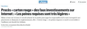 Extrait d'un article du Parisien.