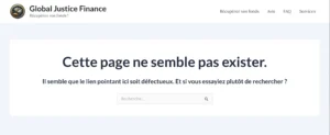 L'une des pages du site est manquante.