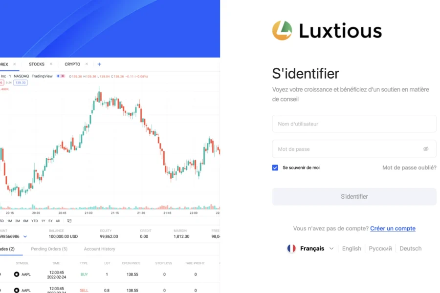 arnaque Luxtious site de trading frauduleux