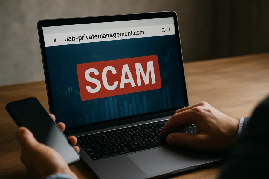 arnaque uab-privatemanagement.com fausse gestion privée UAB