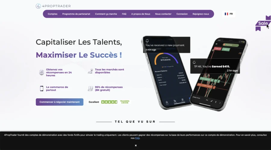 Arnaque trading sur 4proptrader.com