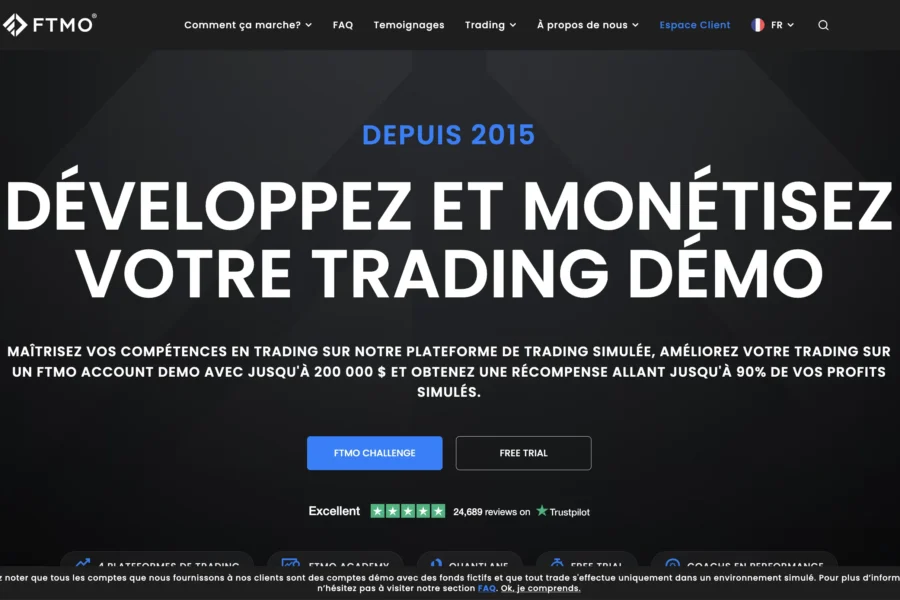 FTMO site de prop trading fiable