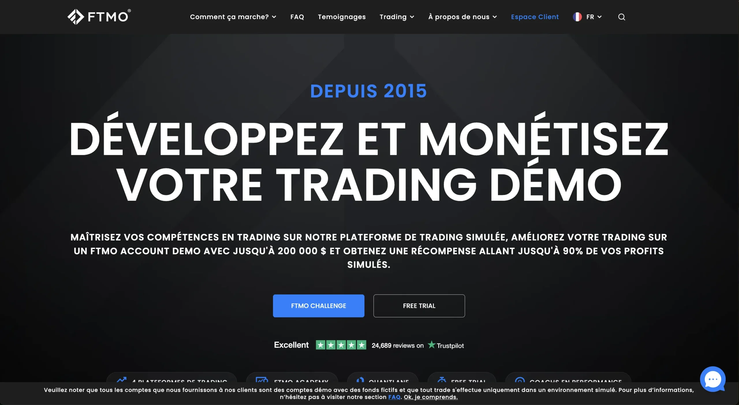 FTMO site de prop trading fiable