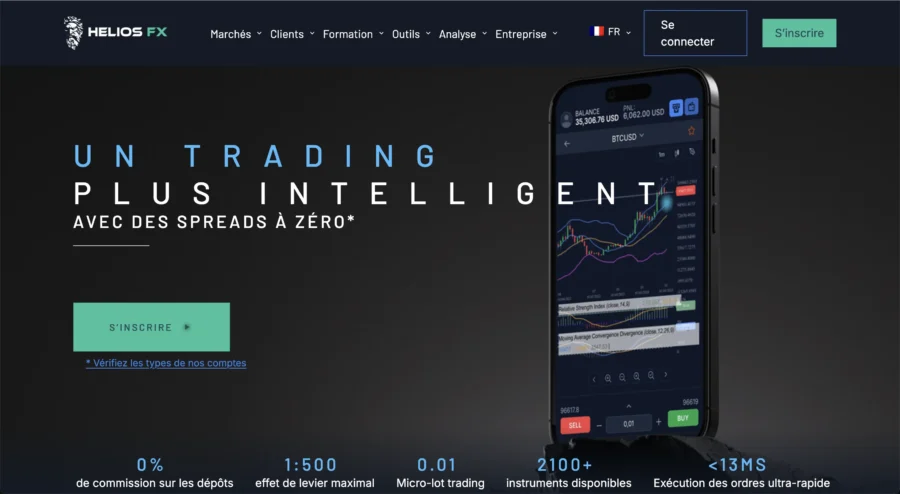 arnaque fxhelios plateforme de trading forex frauduleuse