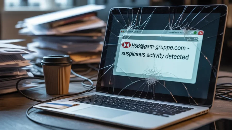 hsbc@gam-gruppe.com arnaque email usurpation d’identité