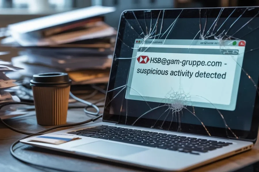 hsbc@gam-gruppe.com arnaque email usurpation d’identité