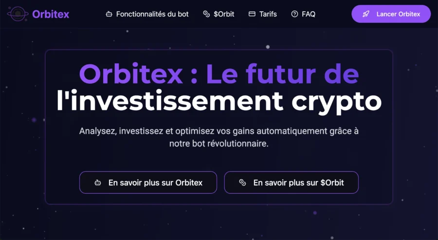 arnaque orbitex bot faux robot de trading crypto