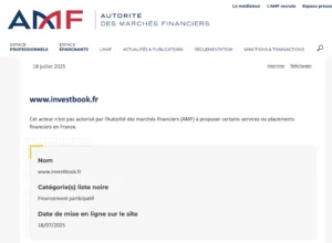 Extrait du site de l'AMF.