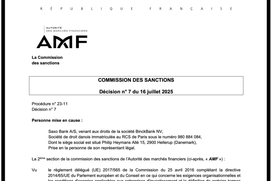 avis sur l’arnaque Saxo Bank en ligne
