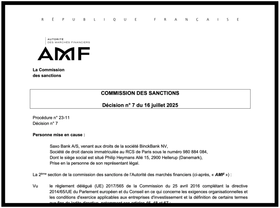 avis sur l’arnaque Saxo Bank en ligne