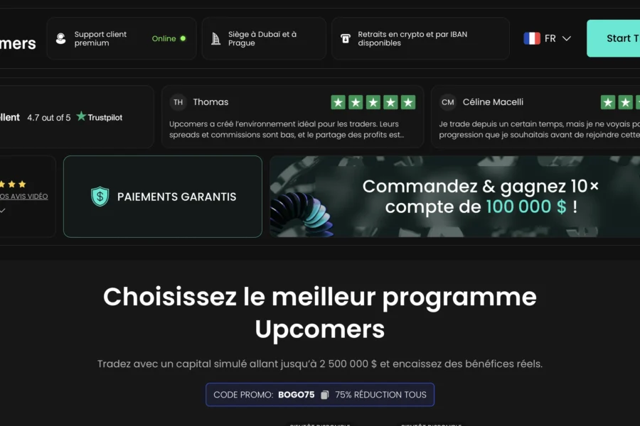 Fausse plateforme d’investissement upcomers.com