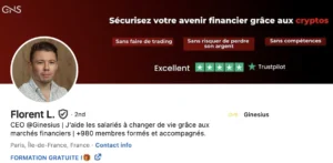 Profil public de Florent Lucas. Notez qu'il a préféré ne pas donner son nom de famille.