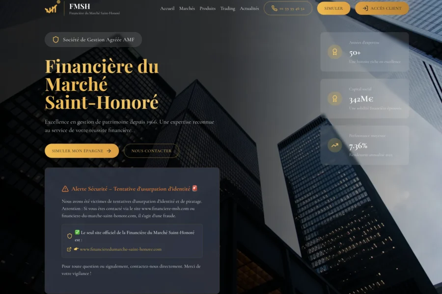 arnaque financiere-marche-st-honore.com faux site investissement