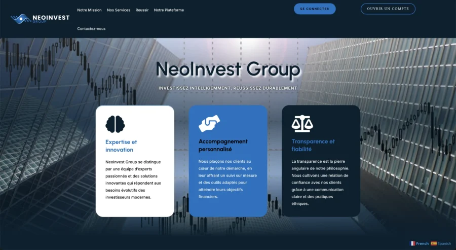 arnaque neoinvest group com site frauduleux