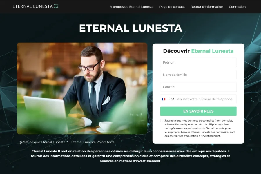 site eternallunesta.com impliqué dans une arnaque en ligne