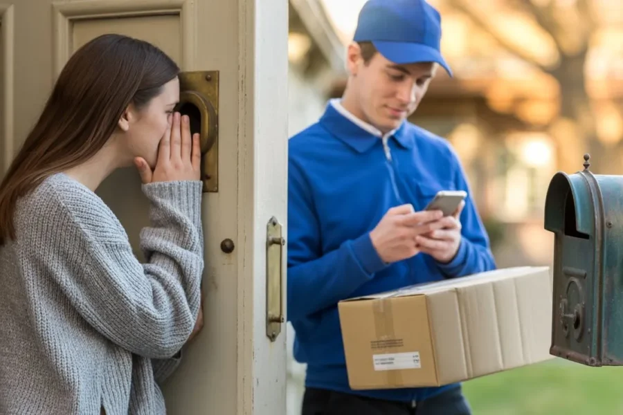 Livreur arnaque SMS boite aux lettre phishing