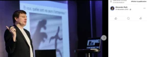Prise de parole de Laurent Chenot dans l'une des conférences organisées par Alexandre Roth.