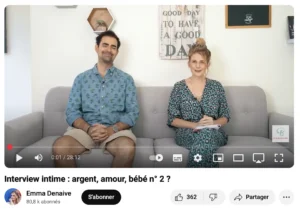 Vidéo du couple Alexandre Roth et Emma Denaive.