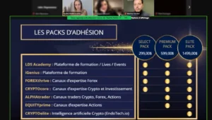 Extrait d'une conférence en ligne dans laquelle Sophie Nokin et Maxime Senden promeuvent Lear Do Success.