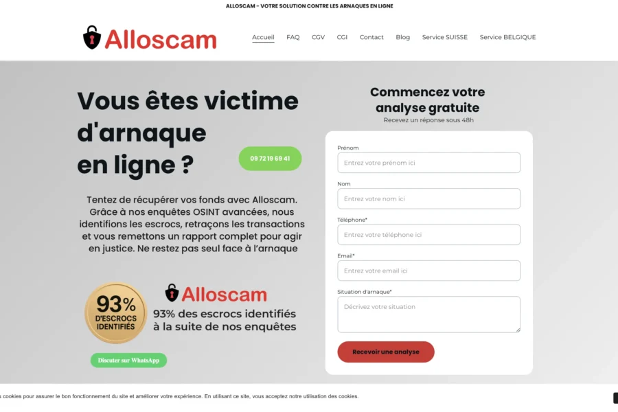 alloscam arnaque par faux appels téléphoniques