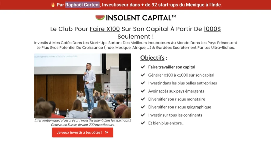 Raphaël Carteni et Clubmillionnaire