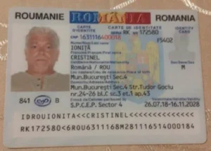 Carte d'identité de Ionita Cristinel.