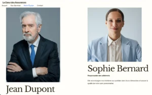Présentation peu crédible de deux membres de l'équipe.