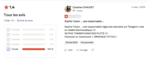 Avis négatif laissé à propos de Flairwork sur Trustpilot.
