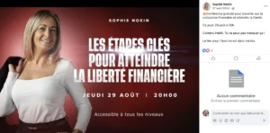 Extrait d'un des profil de Sophie Nokin.