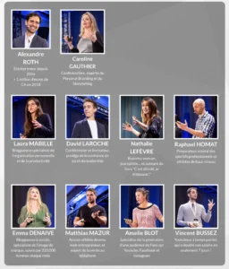 Présentation des participants à une conférence.