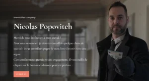 Page d'accueil du site Nicolas-popovitch.com.