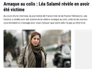 Extrait d'un article racontant les déboires de Léa Salamé.