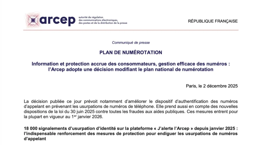 L'ARCEPS va forcer les appels frauduleux à appeler en numéros masqué