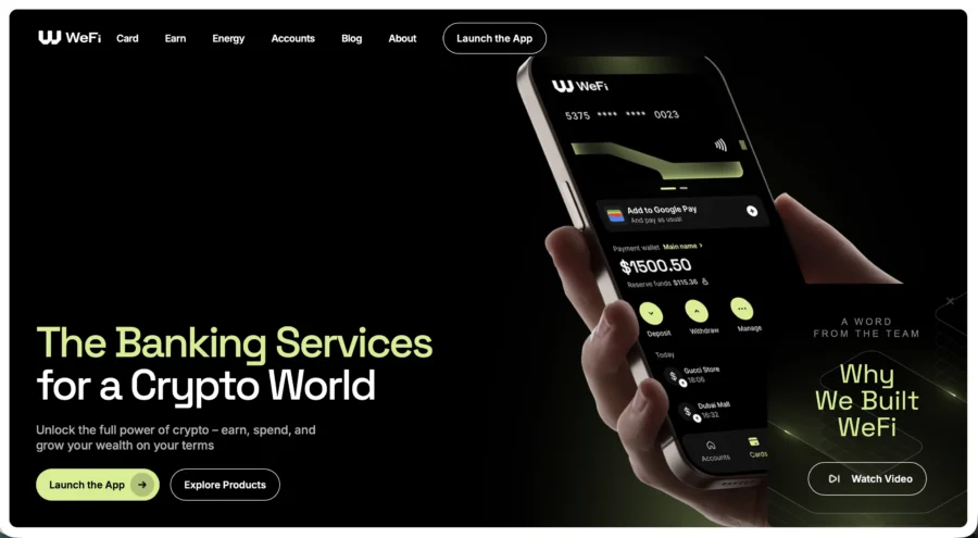 Wefi.co: appel à avis sur cette offre bancaire crypto