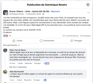 Message publics postés sur Facebook à propos d'Assistelec.
