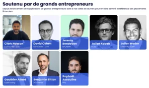 Goliath.io présente les entrepreneurs qui auraient donné leur soutien à l'entreprise.