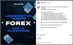 Goliaths propose du trading sur le Forex.