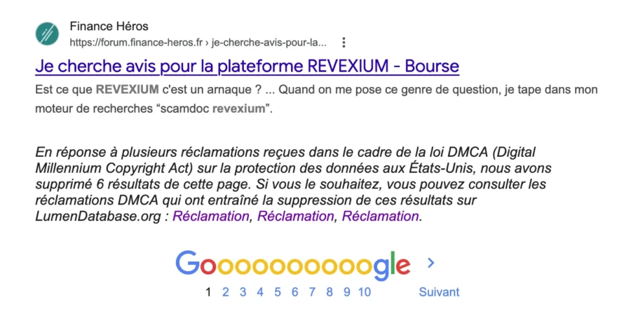 Revexium.com: faux DMCA et manipulation de Tumblr