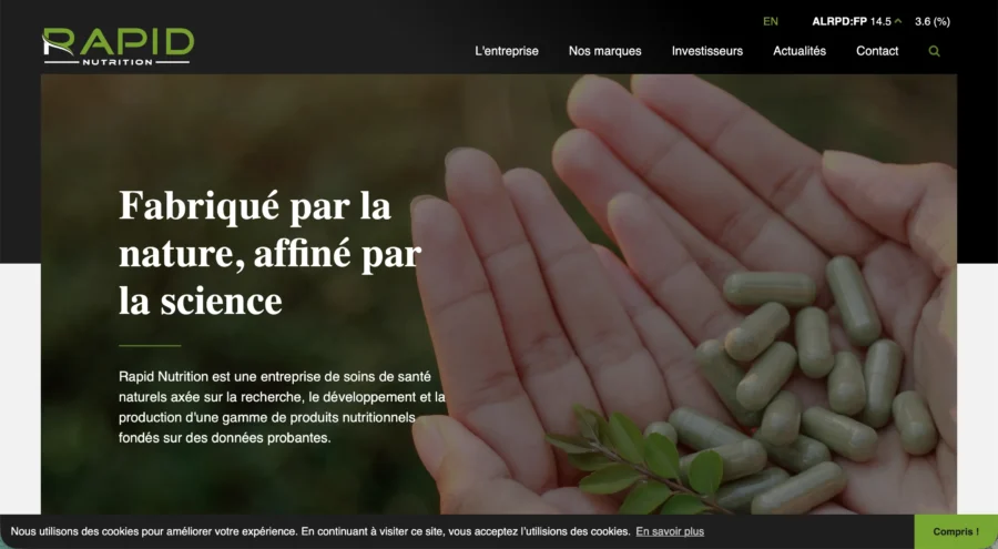 Rapid Nutrition: suspension de coté prolongée