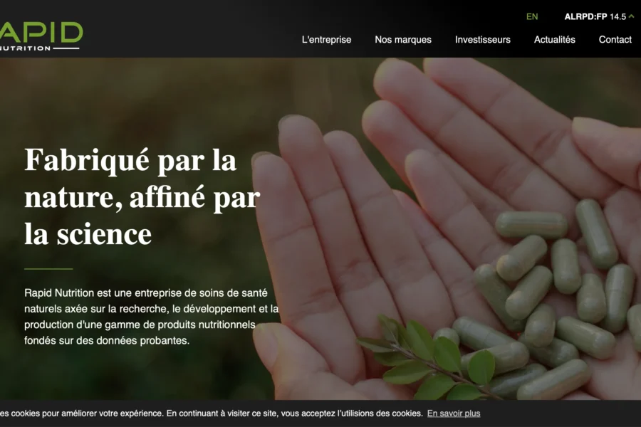 Rapid Nutrition: suspension de coté prolongée