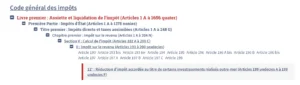 Extrait du code général des impôts.