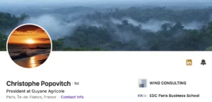 Profil Linkedin de Christophe Popovitch.