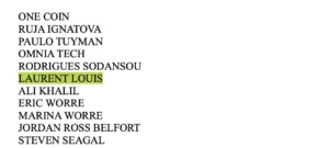 Extrait d'un acte judiciaire émis par un juge américain dans l'affaire Omegapro.