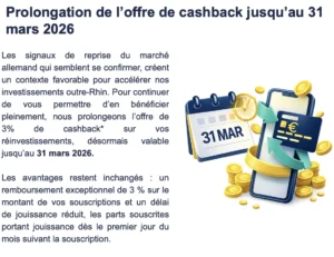 Communication de Paref à propos de l'offre de Cashback.