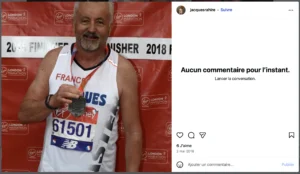 En 2018, Jacques Rahir participe au Marathon de Londres.