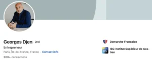 Profil Linkedin public de Georges Djen