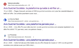 Exemples de publireportages achetés par ce site.